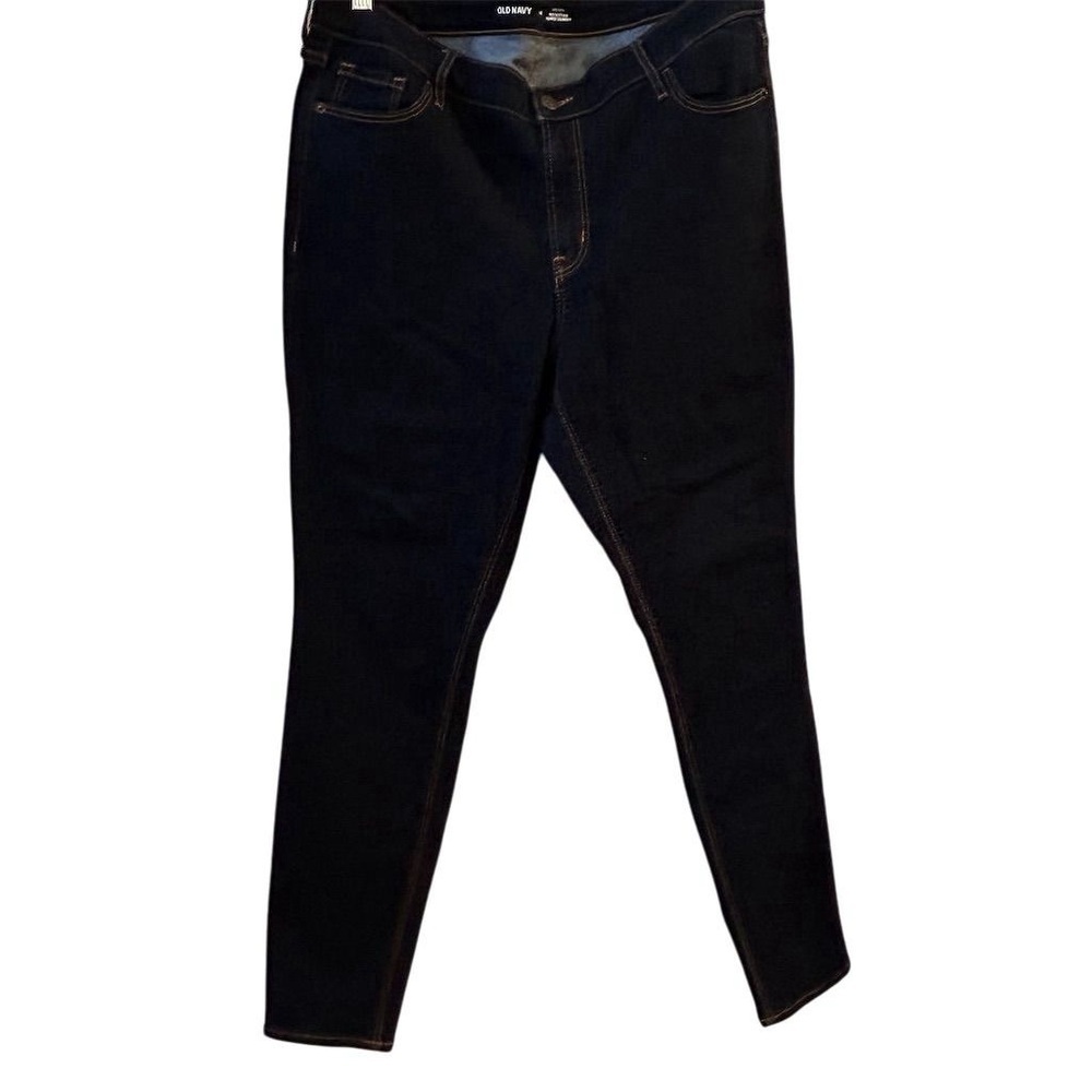 Old Navy Women's Mid-Rise Skinny Jeans Size 14 Dark Wash Blue